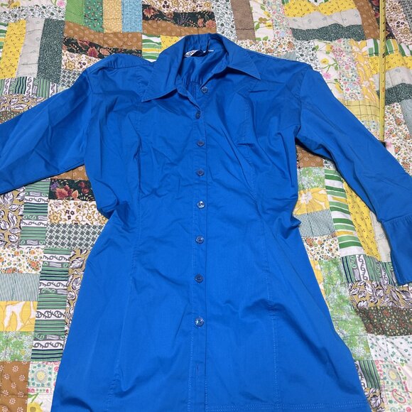 Zara Blue Shirt Dress - Picture 6 of 11